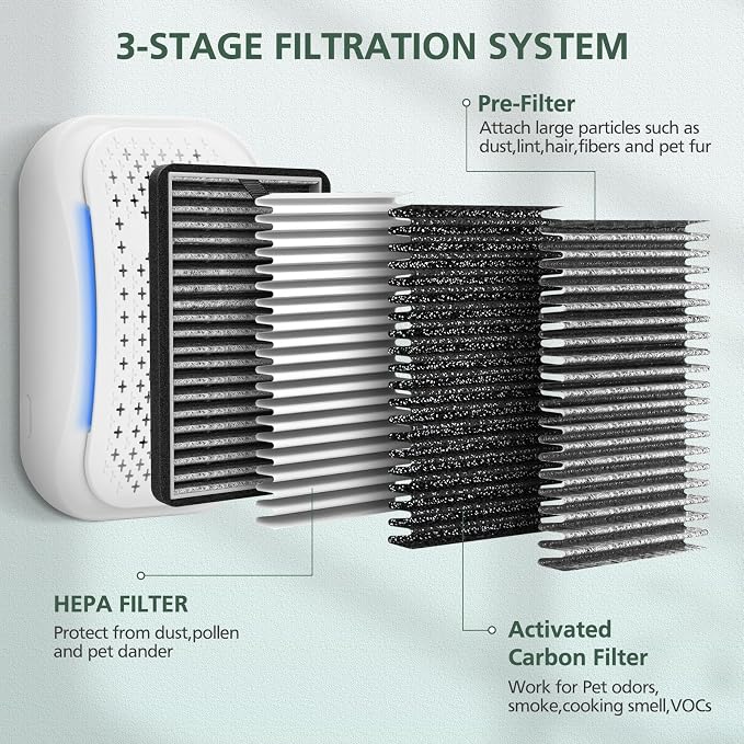 8 Pack DSTx HEPA + Carbon Filters Replacement Compatible