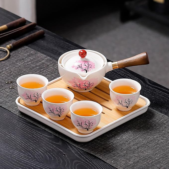 Japanese Tea Set Chinese Gongfu Tea Set, Portable Teapot Set