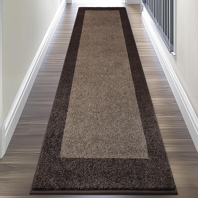 Machine Washable Kitchen Rug 24" x 96", Non Slip Kitchen Mat