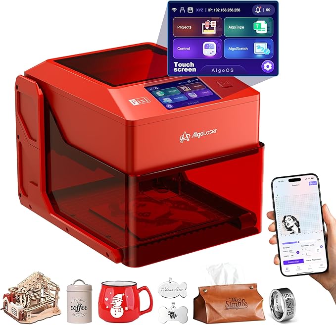 AlgoLaser 10W Smart Laser Engraver Machine, Class 1 Portable Laser Cutter
