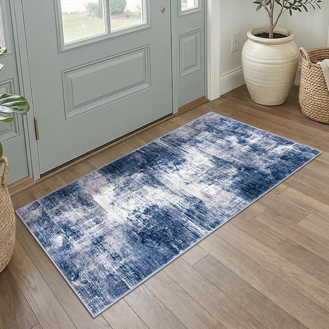 IOHOUZE Abstract Runner Rug 2x4 Ft Entryway Rugs Washable Door Mat Indoor