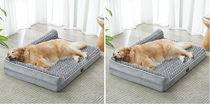 BFPETHOME Orthopedic Dog Bed for Large Dogs-Big Waterproof Sofa Dog Bed with Removable Washable Cover, Washable Pet Bed with Waterproof Lining and Nonskid Bottom,Pet Bed for Large Dogs (Pack of 2)