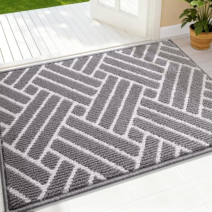 OLANLY Indoor Door Mat, 32x20 Inch, Dirt Resistant and Absorbent, Non-Slip
