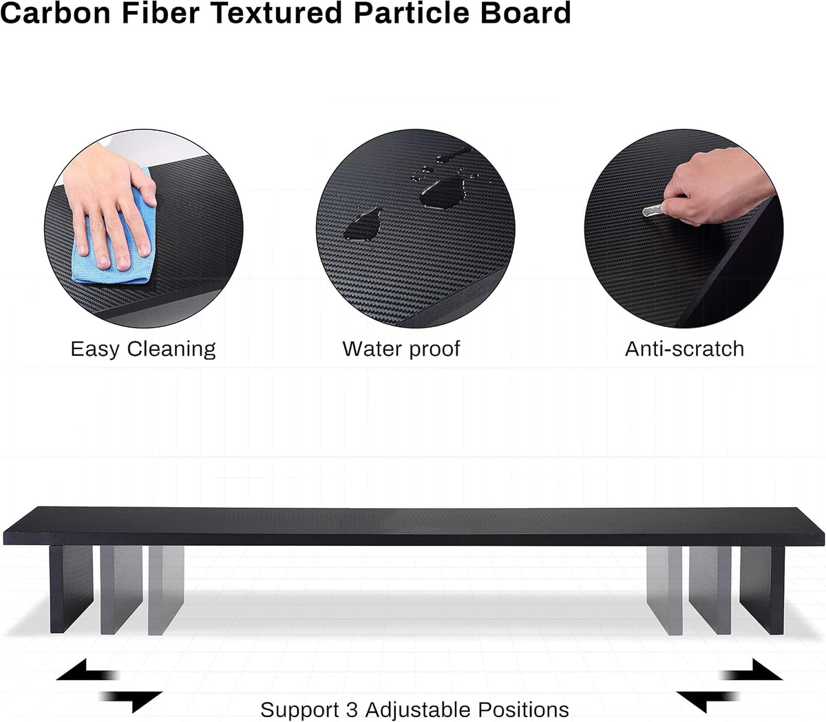 EUREKA ERGONOMIC Dual Monitor Stand Adjustable Carbon Fiber