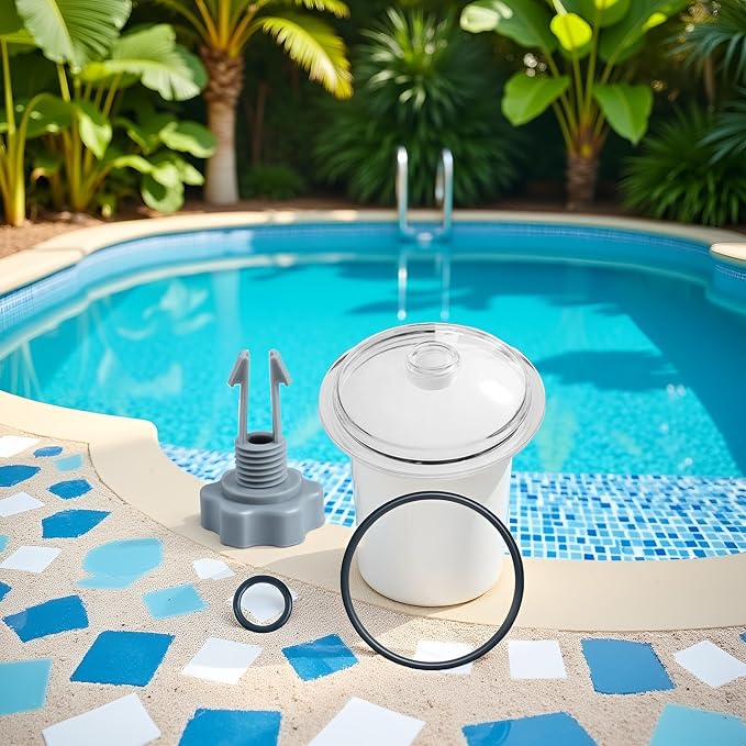 SF80110-1 Leaf Trap Cover Lid, Pool Leaf Trap Cover Lid, O-Ring & Valve