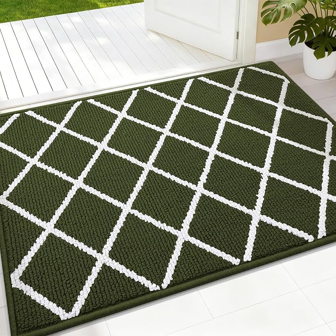 Finchitty Indoor Door Mat, Dirt Resistant and Absorbent, Low-Profile, Washable
