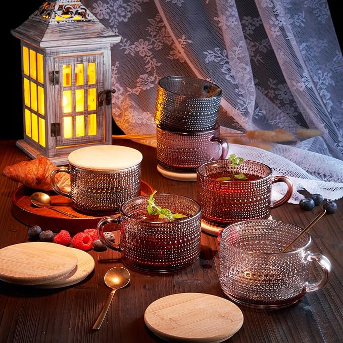 Khen Colors Glass Coffee Mugs Set