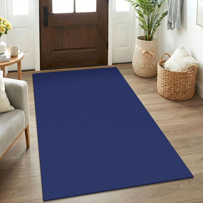 KOZYFLY Washable 3x5 Entry Woven Area Rug, Braided Throw Rugs