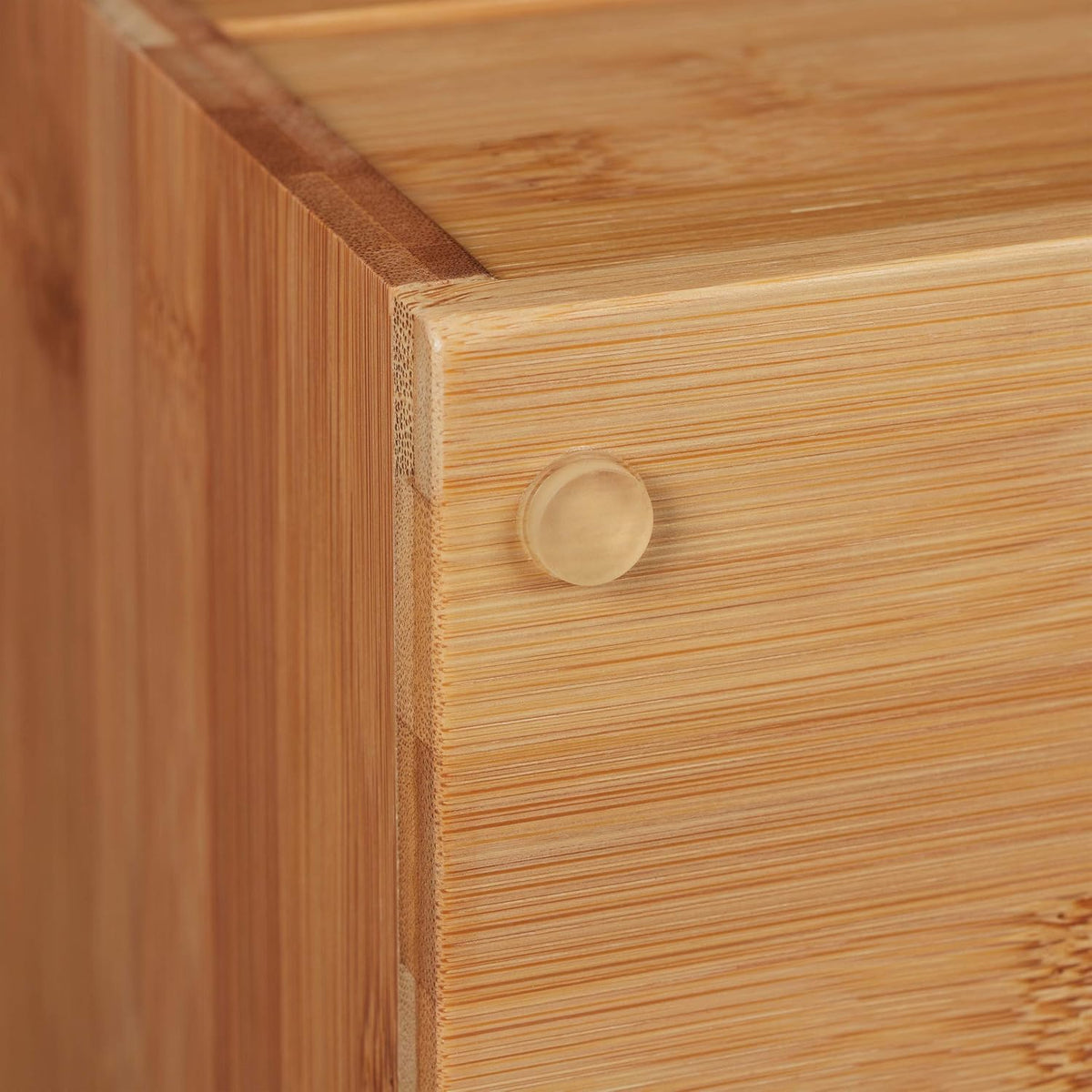 Relaxdays Desk Organiser, 3, Office Utensils, Bamboo Shelf, Drawer Box, HBT 26 x 30 x 31 cm, Natural, 1 Item