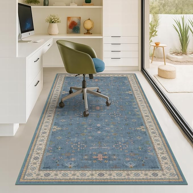Washable 4x6 Small Rug for Living Room, Area Rug for Kitchen, Large Entryway