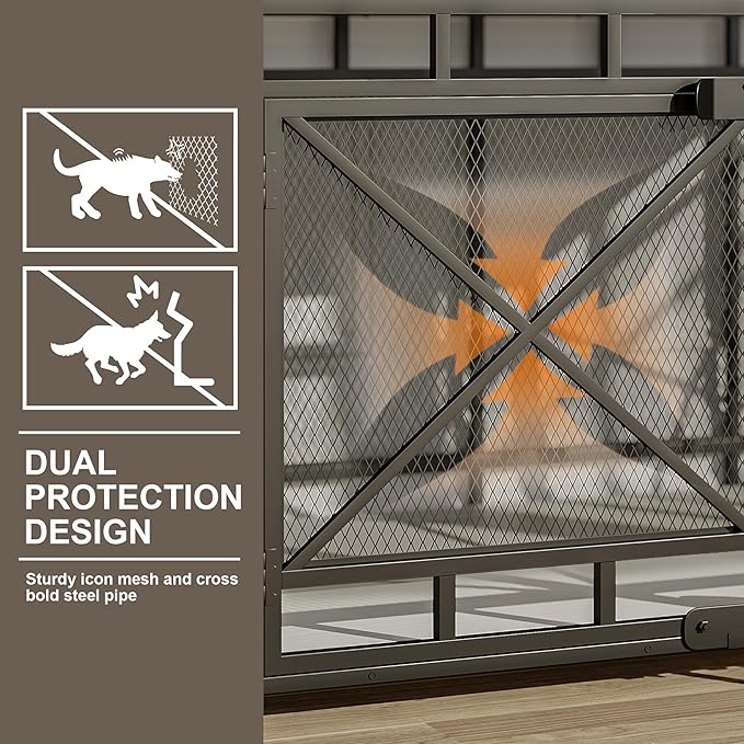 Dog Crate Furniture, 48" Heavy Duty Wooden Dog Crate End Table, XL Dog Kennel Furniture Large Breed, Decorative Dog Kennel Indoor with 3 Drawers & Steel Tubes 48" L x28 W x36 H (White)