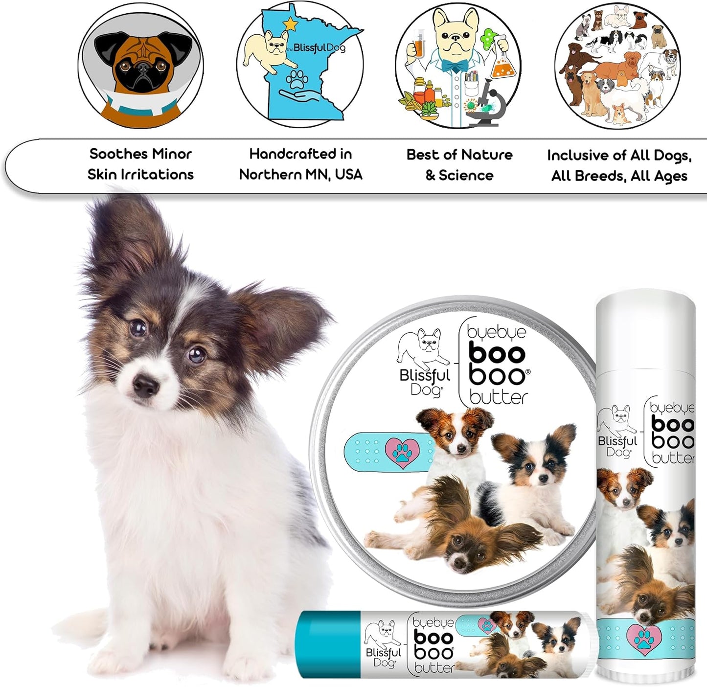 The Blissful Dog Papillon Boo Boo Butter, 0.15-Ounce