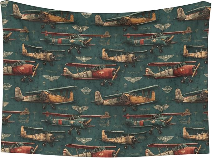 Waterproof Dog Blanket Soft Pet Blanket for Puppy Cat, Fleece Cat Throw Blankets for Furniture Bed Couch Sofa Reversible - Airplanes and Aviation Signs 1