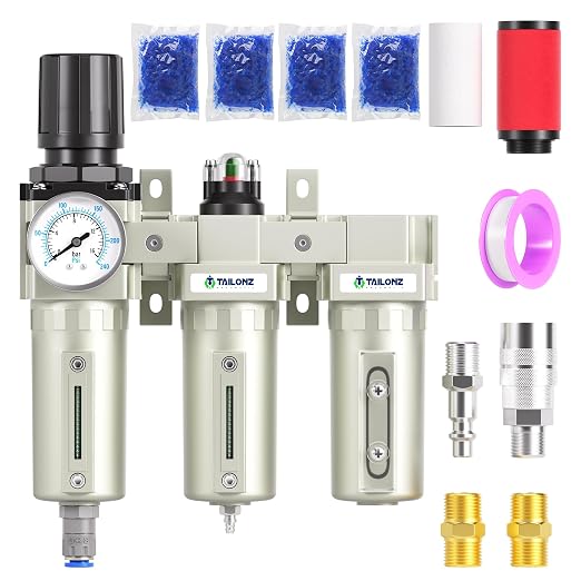 TAILONZ PNEUMATIC 0-240PSI 1/2 Inch NPT Grade Three Stage Industrial Air Drying