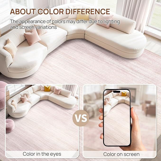 UERMEI 9x12 Washable Area Rug