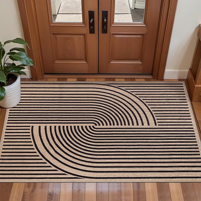 Tangsoo Rainbow Easy Jute Rug 2x4 Small Throw Rugs