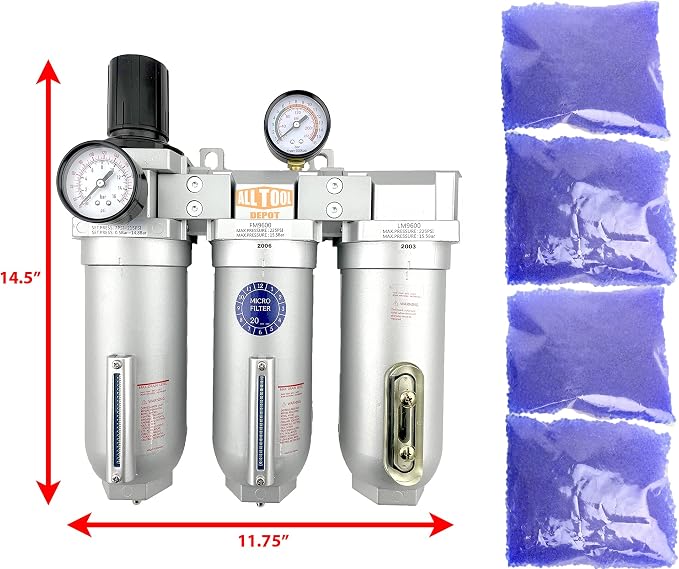 3/4" NPT SUPER DUTY Industrial Grade Filter Regulator Coalescing Desiccant