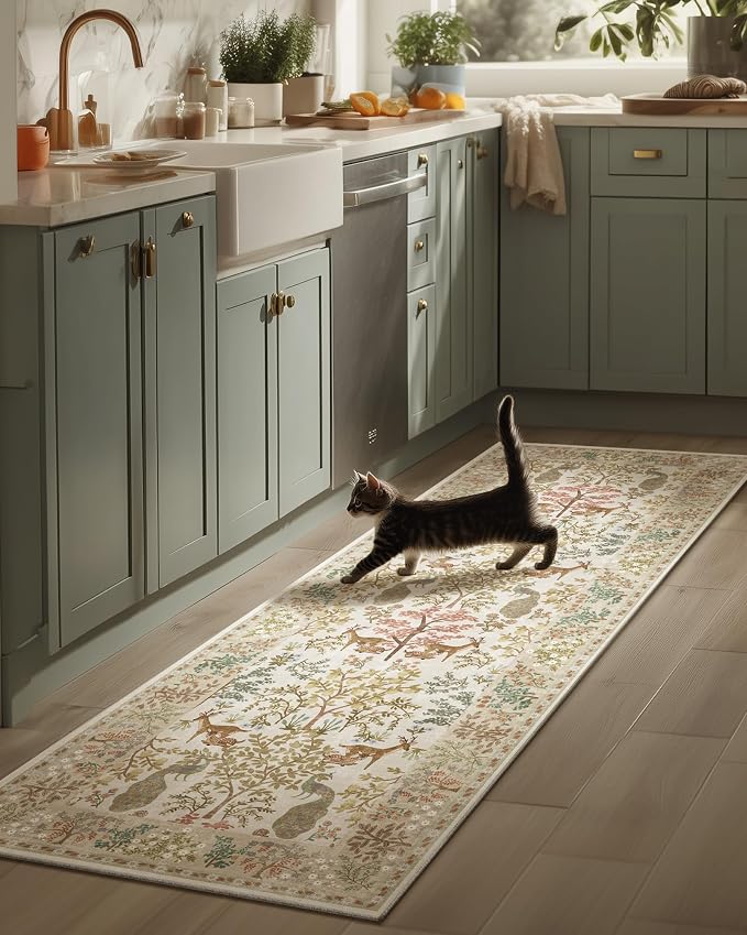 Runner Rug Washable Kitchen Runner: 2'x 6' Hallway Runner Rugs Stain Resistant