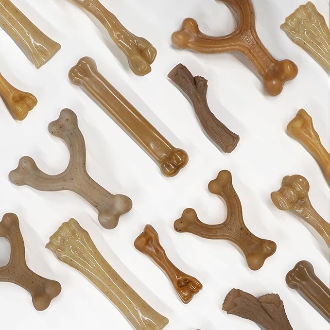 Nylabone Gourmet Style Strong Chew Toy Bundle, Toys for Dogs, Bacon & Chicken Flavor, Small - Up to 25 lbs, 2 Pack