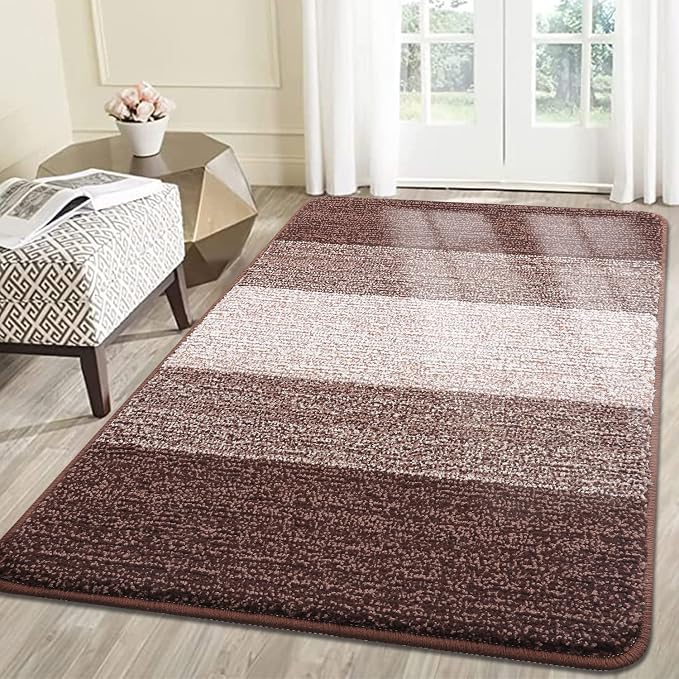 Kitinjoy Indoor Outdoor Door Mat, 59x36 Non-Slip Absorbent Dirt Trapper