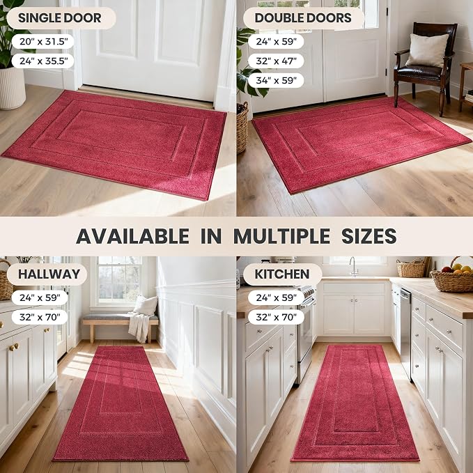 PURRUGS Dirt Trapping Door Mat 32" x 47", Non-Slip/Skid Machine Washable