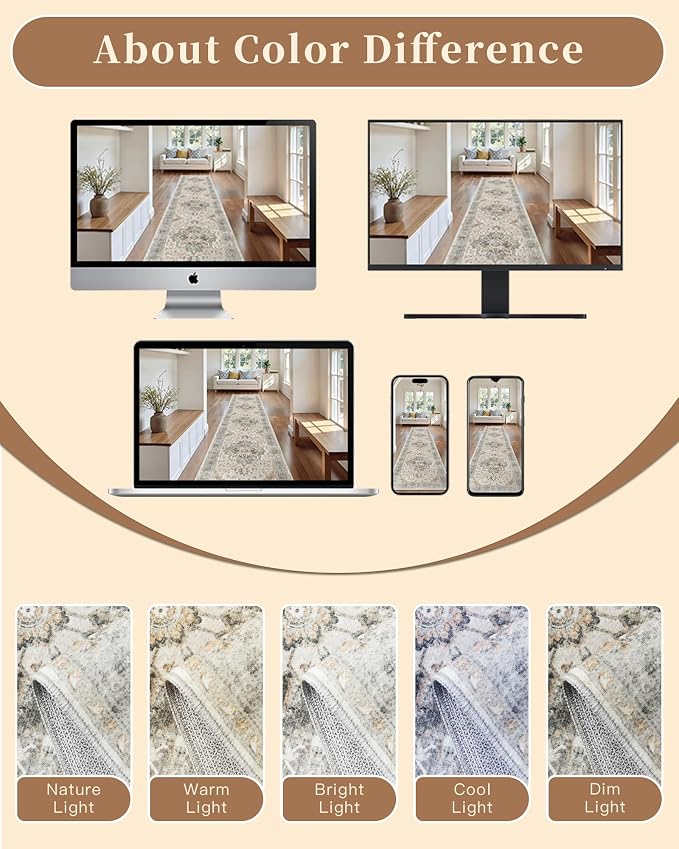 Madane Washable Runner Rug