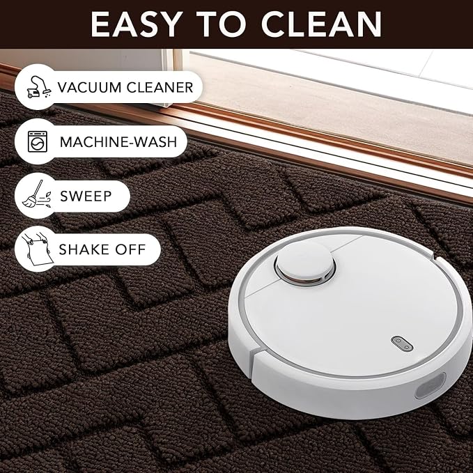 hicorfe Front Door Mat Outside Entrance, Stain and Fade Resistant, Non Slip