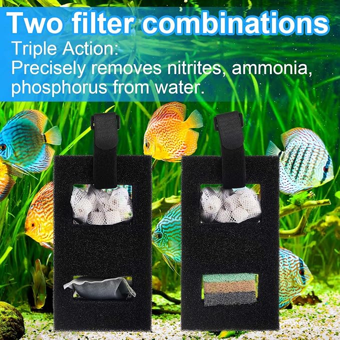 4 Set/48 Pcs Aquarium Filter Compatible