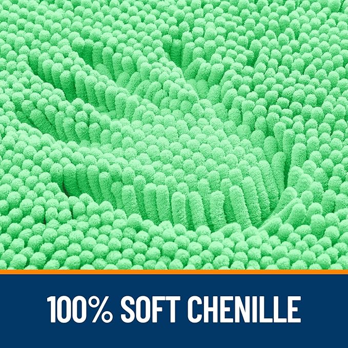 OLANLY Bathroom Rugs 30x18, Extra Soft Absorbent Chenille Bath Rugs, Rubber
