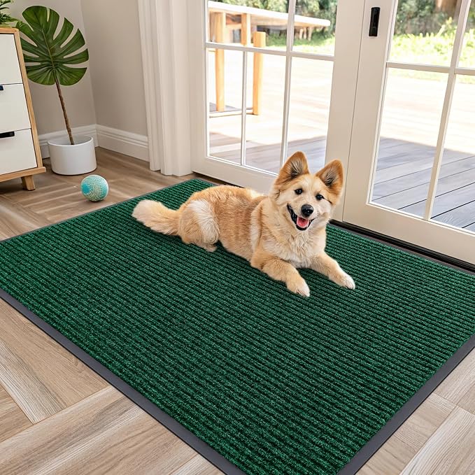 OLANLY Front Door Mat Indoor Outdoor Entrance, Waterproof Heavy Duty Doormat