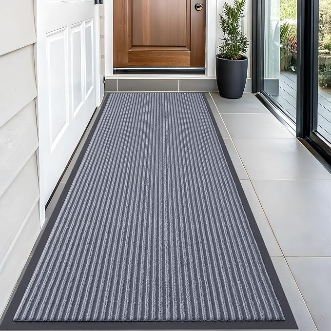 OLANLY Front Door Mat Indoor Outdoor Entrance, Waterproof Heavy Duty Doormat