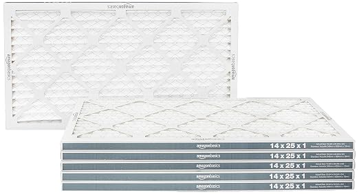 Amazon Basics 14x25x1 Air Filter 6 Pack, MERV 11 AC Furnace Filters