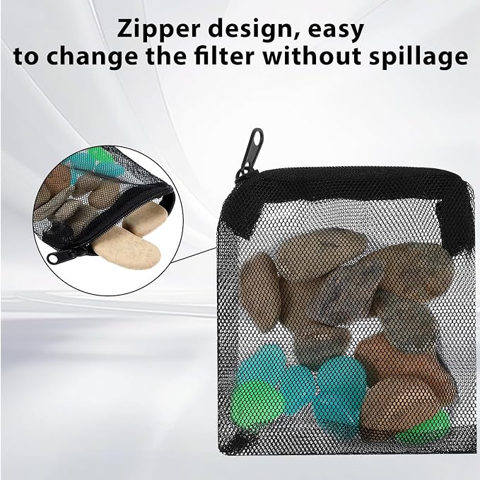 10PCS Aquarium Filter Media Bags, 3x4 Inch Fish Tank Media Mesh Filter Bags