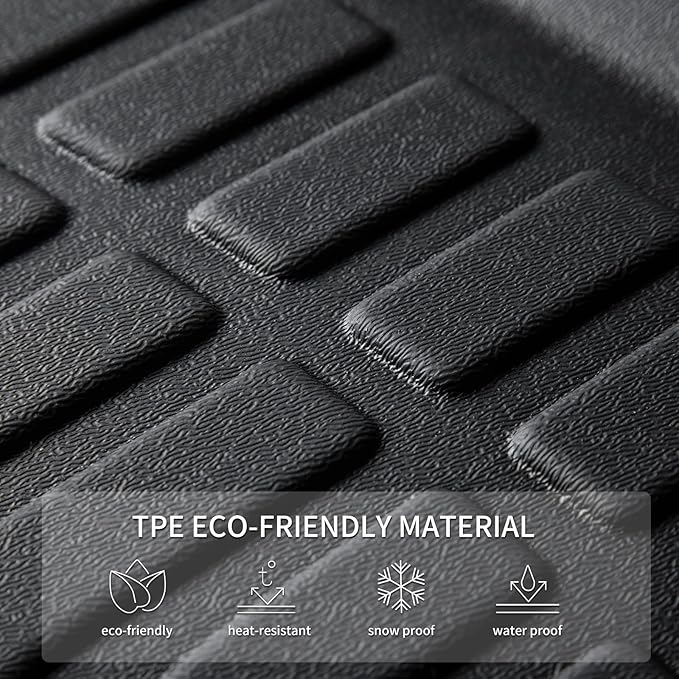 KELCSEECS® Floor Mats & Cargo Liner Custom for Chevy Malibu 2016-2025,All Weather Protection Anti-Slip TPE Floor Liners Full Set Chevy Malibu Accessories Black