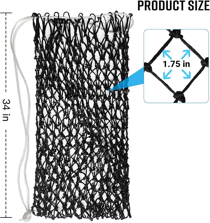 2 PCS Slow Feed Hay Net,36 Inch Length Hay Nets for Horses, Goats,Sheep,Donkey,Premium PE Material Hay Feeder Net Easy to Hang with Top Drawstring