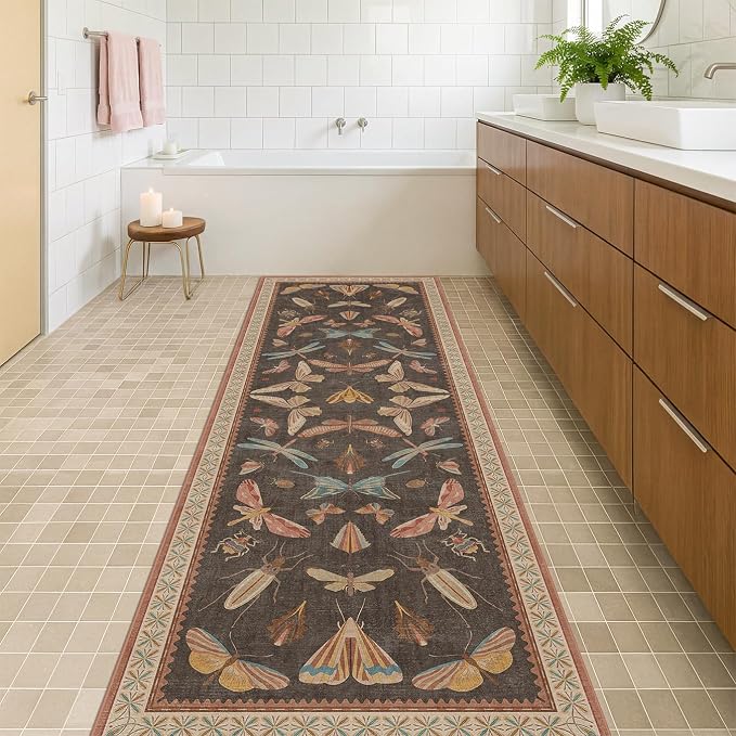 Hazo Haus Non Slip Hallway Runner Rug 3x10, Soft Low Pile Kitchen Floor Mat