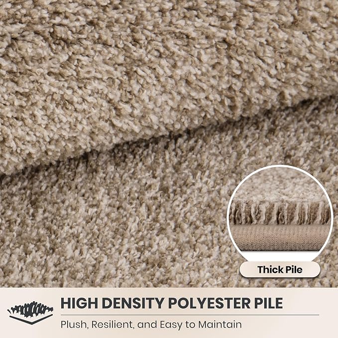 PURRUGS Easy Care Area Rug 6ft x 9ft, Non-Slip Washable Entryway Rug, Stain