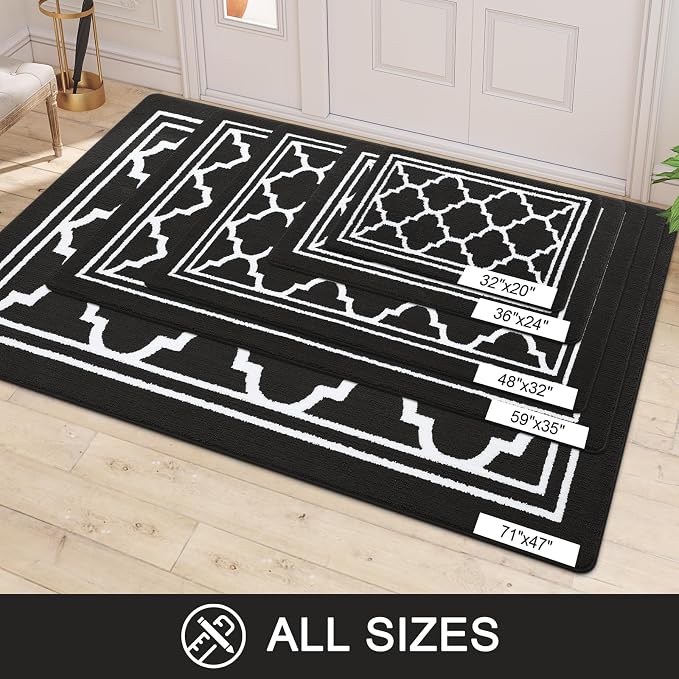 Buganda Indoor Door Mat, Dirt-Resistant and Absorbent Doormat, Low Profile