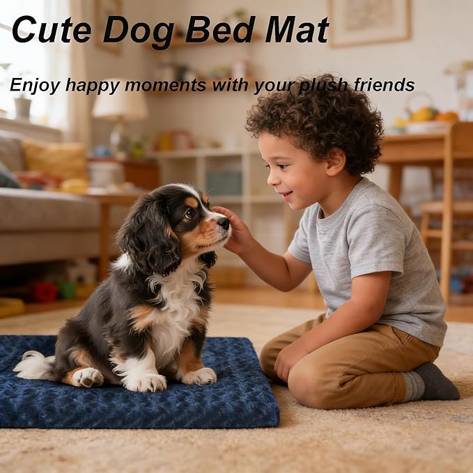 Dog Bed Mat - Reversible Dog Crate Bed Mats, Soft & Breathable Kennel Pad, Durable Crate Bed for Small Medium Large Dogs & Cats