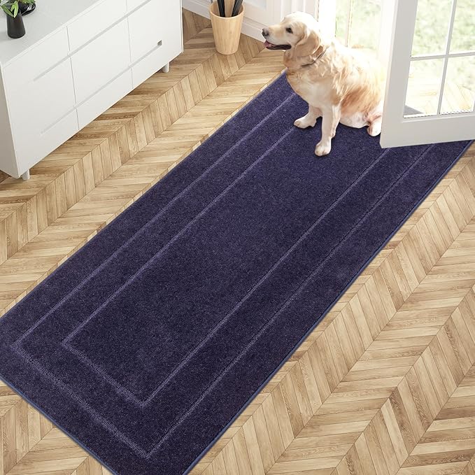 PURRUGS Dirt Trapping Door Mat 32" x 70", Non-Slip/Skid Machine Washable
