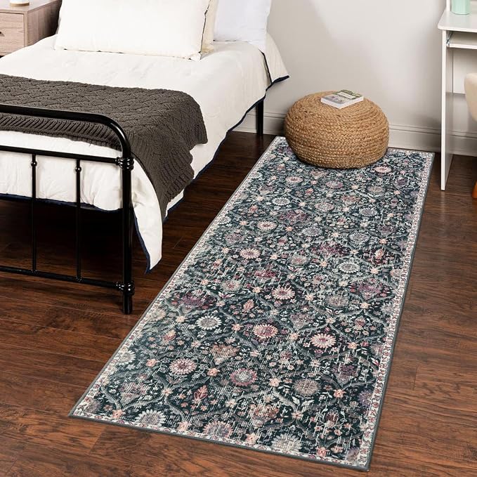 Lahome Moroccan Trellis Washable Runner Rug, 2x6 Kitchen Runners