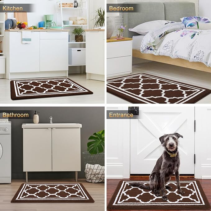 Buganda Indoor Door Mat, Dirt-Resistant and Absorbent Doormat, Low Profile