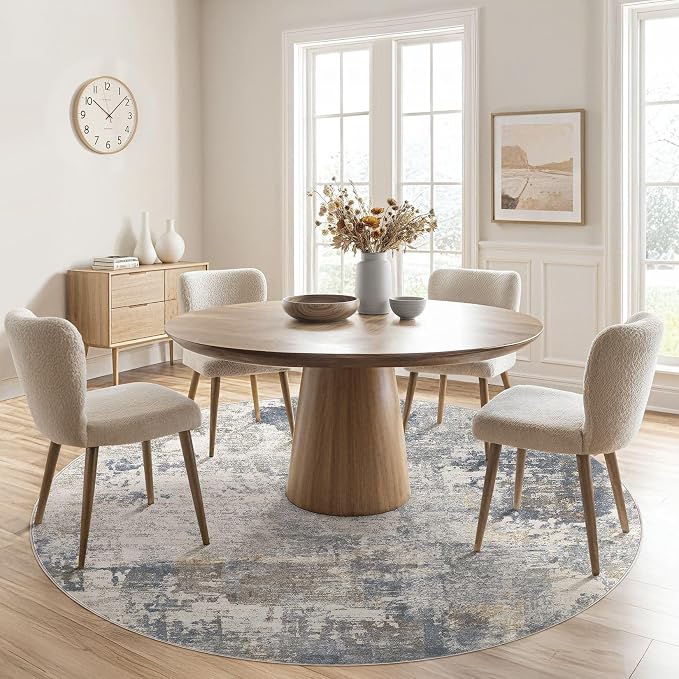 UERMEI 6ft Round Area Rug Living Room Rugs