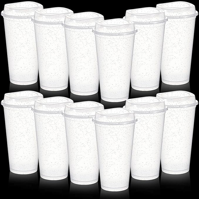 FillTouch 12 Pcs 16 oz Reusable Coffee Cups