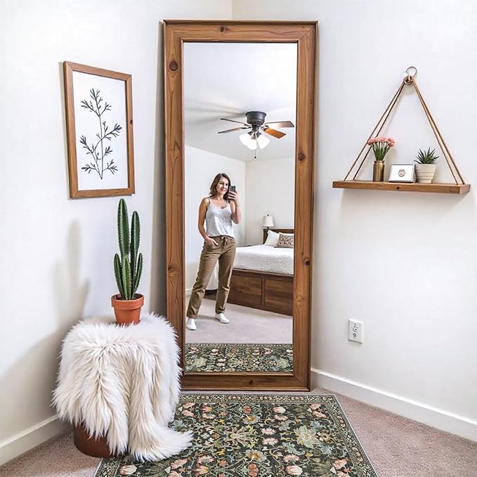 Washable 2x3 Entryway Area Rugs: Vintage Soft Floral Thin Doormat