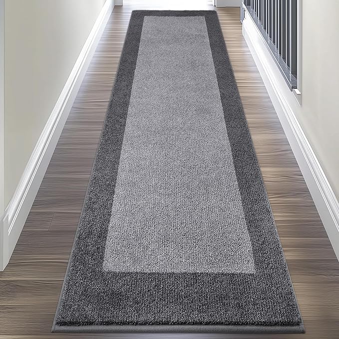 Machine Washable Kitchen Rug 24" x 96", Non Slip Kitchen Mat