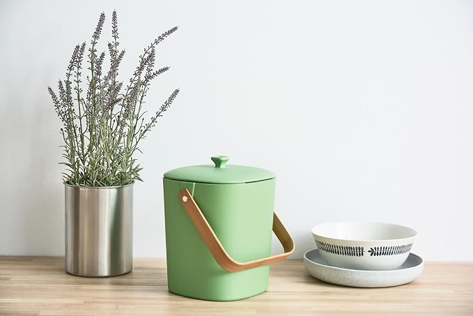 Bamboozle Countertop Compost Bin Kitchen | 1 Gallon | Odorless Composting Bin