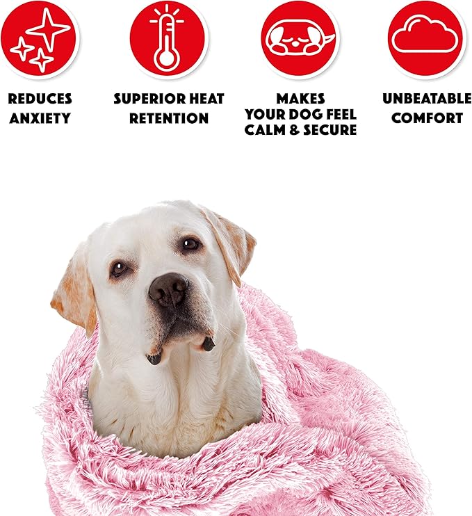 The Dog’s Blanket – Faux Fur Dog Blanket, Pink, XL, 38x54