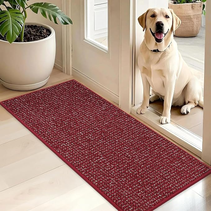 BEQHAUSE Dirt Trapper Door Mat 20" x 48", Non-Slip Washable Doormats Entrance