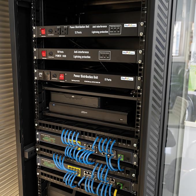 1U PDU Network Servers Surge Protector Power Distribution Unit 12-Outlet